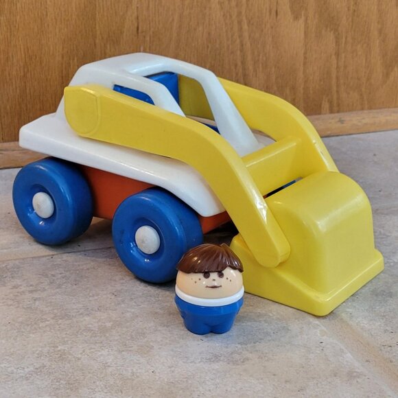 Vintage Little Tikes Front Skid Loader with Construction Worker 1990s - Picture 2 of 10